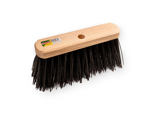 [1550330] Street broom SOLIDE black PVC 30 cm, filament thickness 1.5 mm, flat head, without handle. FSC 100%