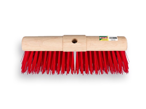 [1550420] SOLIDE Straßenbesen ELASTON 45 cm mit runder Holzrücke. Geeignet für Landwirdschaft und Baustellen
