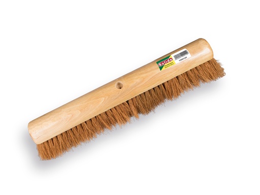 [1550550] Balai à pousser SOLIDE fibre de coco 50 cm, tête ronde, sans manche. FSC 100%
