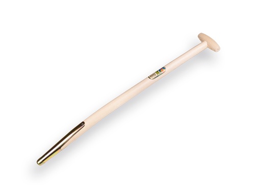 [211280] Manure fork handle ATLAS 85 cm bent, with spring bush and through-mount T-grip, drilled