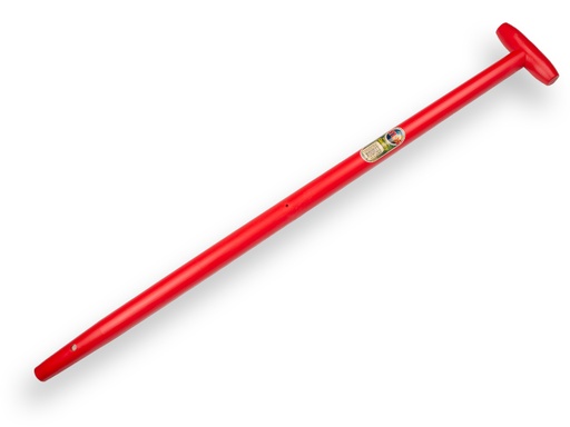 [211807] T-Stiel Kunststof gerade mit Glasfaser 95 cm Rot. 