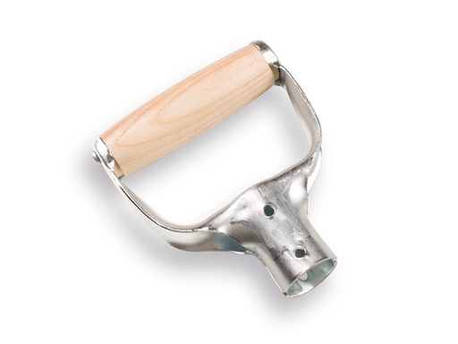 [214100] D-handle steel, closed model, bore Ø 30 mm
