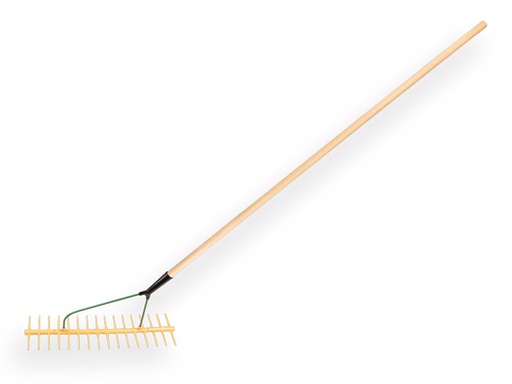 [656022] Poly rake - Hay rake JOST angled 16 tines 64 cm, double model, with ATLAS handle 160 x 2.8 cm