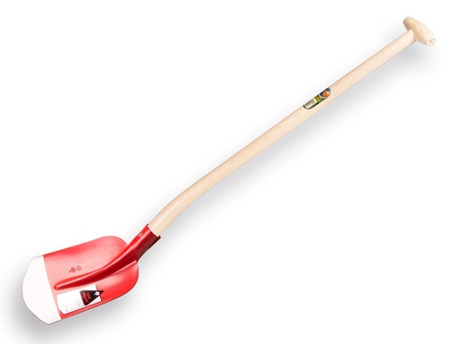 [700560] Schepbats RURH BRILLANT 1/2 0 rood, extra gehard, met ATLAS Blijhamsteel 95 cm sterk gebogen