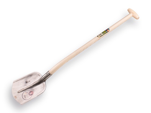 [705210] Digging shovel ABC 1/4 00, hardened and polished, with ATLAS gooseneck shovel handle 90 cm strongly bent