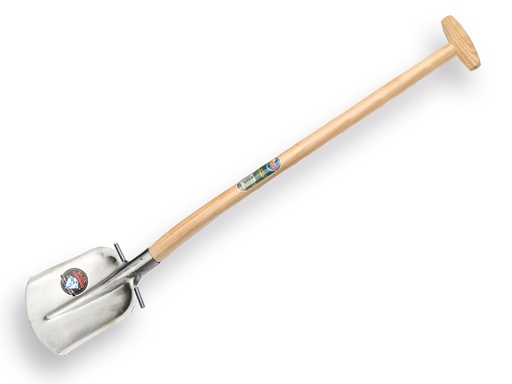 [735411] Pelle ATLAS DIAMANT 1/4 000 trempée, polie, repose-pieds ronds, avec ATLAS manche de pelle 100 cm courbée