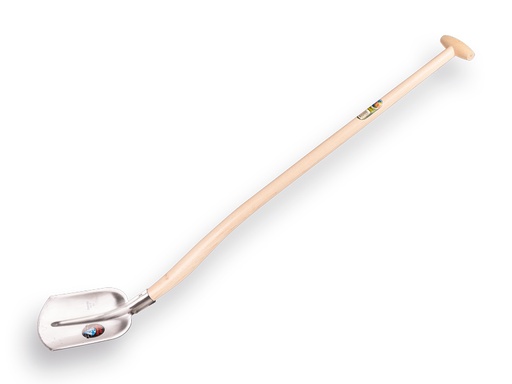 [735445] Digging shovel ATLAS DIAMANT 1/4 00 hardened, polished, with ATLAS gooseneck shovel handle 110 cm extra double-bent