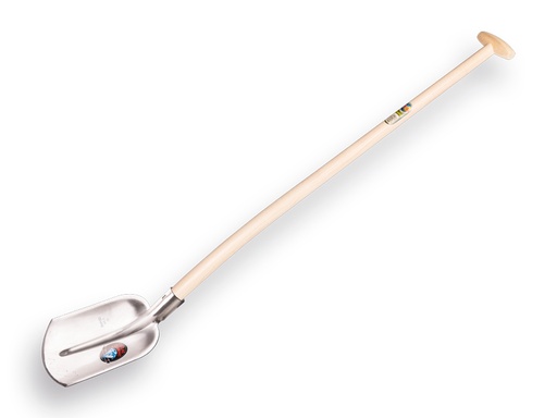 [735496] Digging shovel ATLAS DIAMANT 1/4 00, hardened and polished, with ATLAS shovel handle 110 cm bent