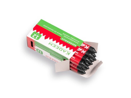 [738040] Craie de marquage - crayon gras KADEEM NOIR, diamètre 13 mm (par boîte de 12 pièces)