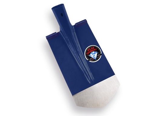 [755776] Kabelspaten ATLAS DIAMANT 16 cm 3/4 blau, Unterseite spitz, RUNDE TRITT, gehärtet und poliert, ohne Stiel