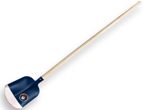 [770570] Scoop shovel ATLAS DIAMANT 3/4 0 blue, hardened and polished, with ATLAS shovel handle 130 cm bent