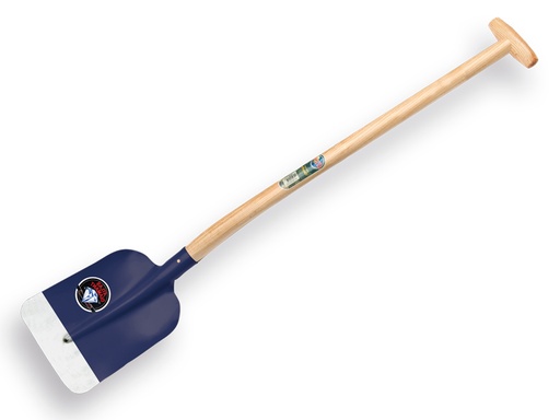 [770590] Concrete shovel ATLAS DIAMANT 1/2 0 blue rounded, with ATLAS gooseneck shovel handle 100 cm bent