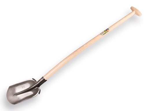 [780520] Pelle ATLAS 1/4 000 trempée, marchepied plat, avec ATLAS manche de pelle 100 cm courbé