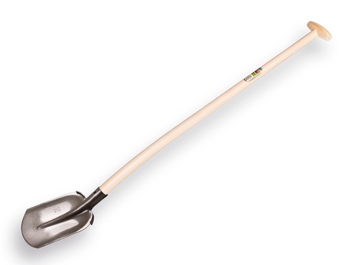 [780530] Pelle ATLAS 1/4 000 trempée, marchepied plat, avec manche de pelle ATLAS 110 cm courbé