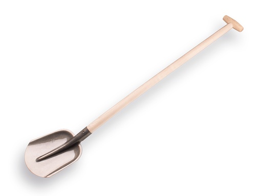 [780585] AKTION Flachrandschaufel 1/4 000 mit PE-Eschenholz-Schaufelstiel 100 cm gebogen