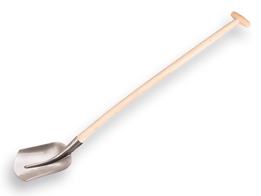 [780680] Scoop shovel 3/4 00, clear lacquered with PE Import shovel handle 110 cm