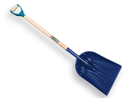 [790191] Grain shovel - snow shovel ATLAS plastic, with straight ash wood plastic D-handle 95 cm