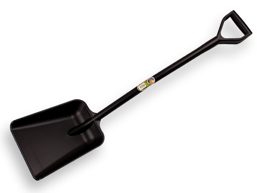[790204] Ballast shovel ATLAS black PP with fiberglass 112 cm, 27 x 34 cm, with D-handle, HACCP