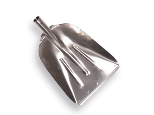 [790550] Pelle à grain ATLAS aluminium avec bande d’usure, sans manche