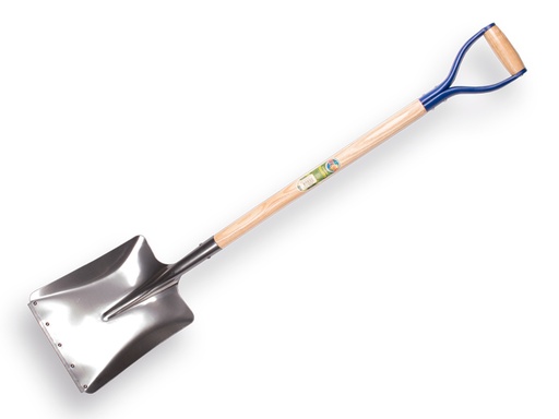 [797018] Ballast shovel ATLAS aluminium with wear strip, 28 x 33 cm, with metal D-handle 95 cm