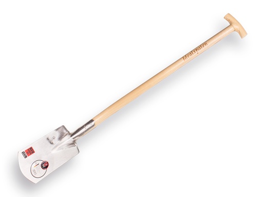 [810060] Spade IDEAL 1006 no. 1 polished, with ash wood T-handle 85 cm, blade size 16.5 x 27 cm
