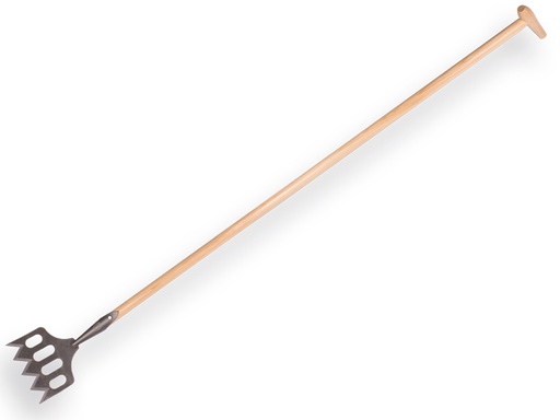 [810237] Binette spork DE WIT forgée 18 cm, avec manche en bois de frêne 170 cm et poignée goutte d'eau
