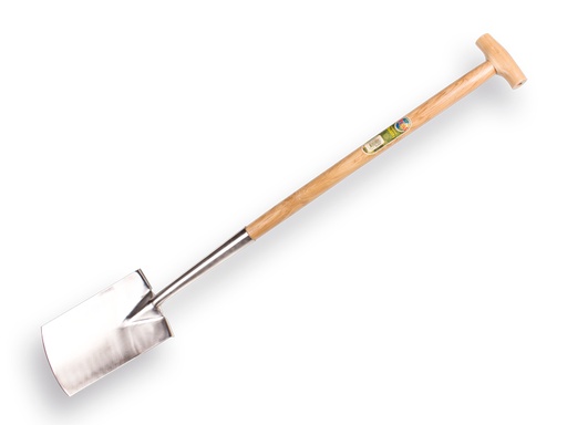 [810920] Gooseneck spade ATLAS DIAMOND stainless steel, with ATLAS T-handle (tapered)