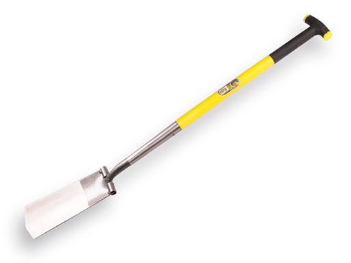 [811018] Drainage spade ATLAS DIAMANT polished, with round treads and fiberglass T-handle 78 cm, total length 120 cm