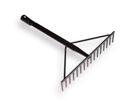 [818265] Asfalthark VICTORIA versterkt zwart, 16 tands met dul 50 cm, zonder steel