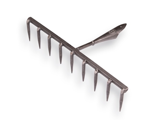 [819115] Seed rake DE WIT forged with 9 round tines, without handle