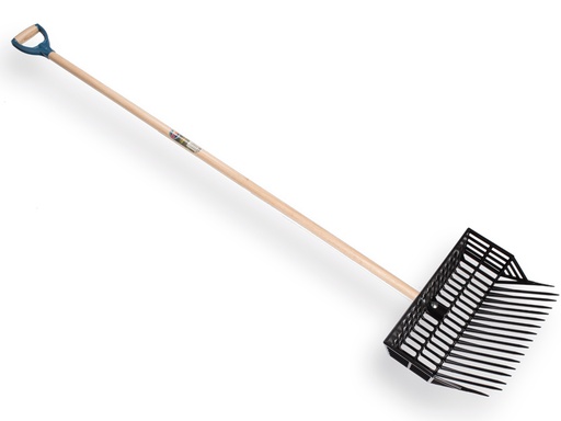 [827011] Bedding fork ATLAS plastic basket model, TAUARI handle 140 x 3.0 cm and D-handle