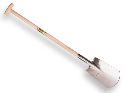 [828700] ATLAS DIAMANT-doppelfederspaten. Poliert mit Tritt und ATLAS Eschen T-stiel 95 cm