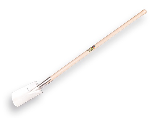 [828750] Spade ATLAS DIAMANT polished, ROUND TREADS, with ATLAS knob handle 110 cm