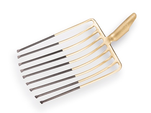 [840910] Rubble fork OFFNER 9 tines 26.5 cm with lip socket, without handle