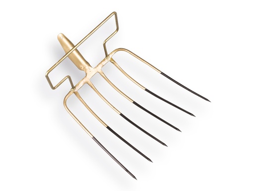 [842008] OFFNER Laubgabel mit 6 Zinken. Breite 36 cm, mit Bügel, OHNE Stiel