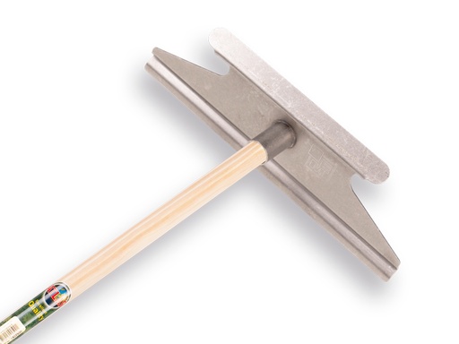 [928112] Stable scraper stainless steel, one side 35 cm, other side 21 cm, with TAUARI handle 160 x 2.8 cm