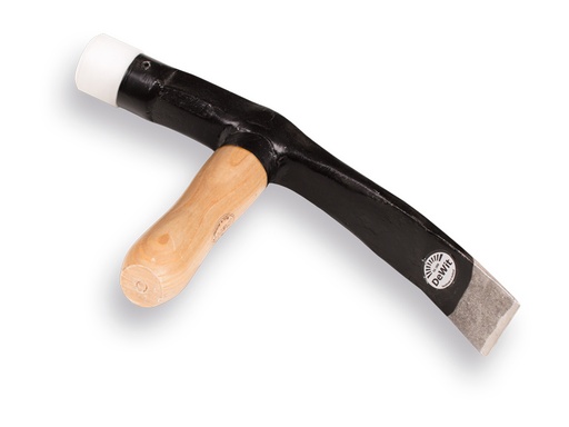 [960797] Marteau de paveur DE WIT avec manche en bois de frêne et embout en nylon, largeur de la tête 70 mm