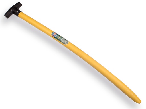 [988810] Schaufelstiel ATLAS Kunststoff 95 cm gebogen gelb, mit T-Griff
