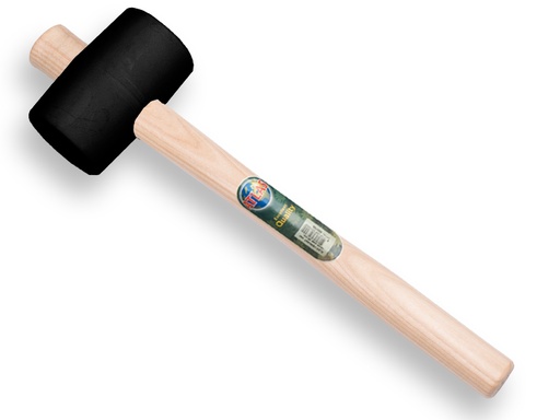 [998680] Gummihammer GRIPLINE Nr. 2 weich, 500 Gramm Ø 60 x 110 mm, mit Eschenholz Stiel