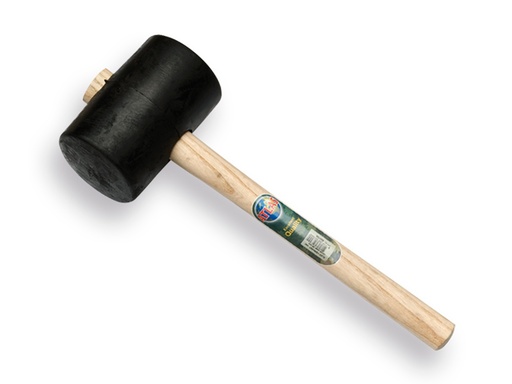 [998690] Rubberhamer GRIPLINE nr. 4 zacht, 1,2 kg Ø 90 x 140 mm, met ESSEN steel