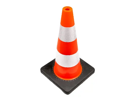 [998894] Cône - cône de signalisation KONVOX 50 cm PE, orange avec bandes blanches
