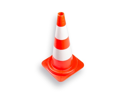 [998894] Leitkegel PVC 50 cm. WEISS-ROT. 
