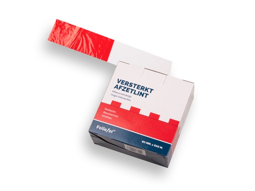 [998900] Absperrband KONVOX rot-weiß 500 m x 8 cm, reißfestes PE, in Spenderbox