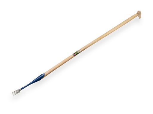 [1014812] Fourche pour gazon synthétique DE WIT courbé, avec manche ATLAS 170 x 3,0 cm et poignée goutte d'eau