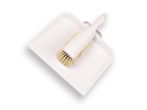 [1492015] Dustpan VERO steel with short handle, with soft PPN hand brush (replacement for 1492010)