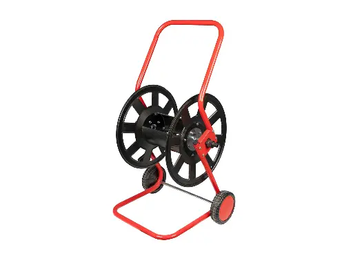 [970805] Slanghaspel metaal rood/zwart, voor 60 meter ½ slang (ongemonteerd)