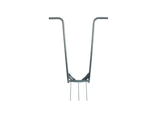 [1315367] Grelinette DE PYPERE en acier laqué 32 cm, 3 dents droites, avec poignées