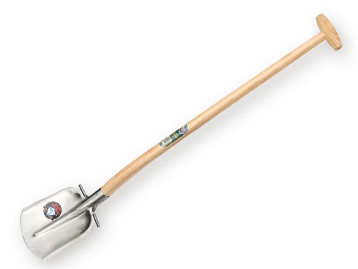 [735414] Steekbats ATLAS DIAMANT 1/4 000 gehard, gepolijst, RONDE OPSTAP, met ATLAS schopsteel 120 cm gebogen