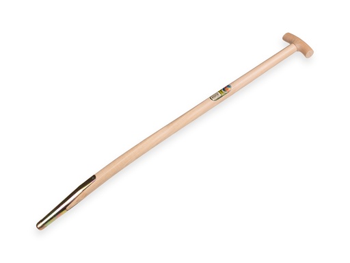 [211315] Manure fork handle ATLAS 100 cm bent, with spring sleeve and T-grip, drilled