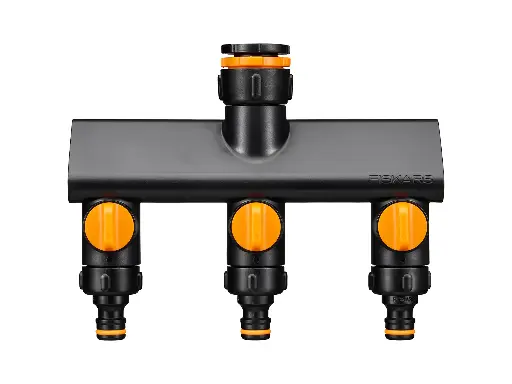 [1027090] FISKARS Kraankoppeling 3-weg waterverdeler On/Off